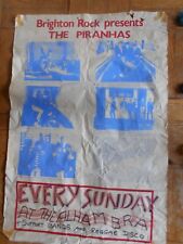 Piranhas gig poster for sale  BRIGHTON
