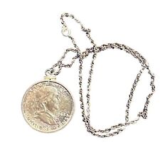 Used, Silver Necklace US 1962 P Franklin Half Dollar Coin Solid 925 Sterling Silver for sale  Shipping to South Africa