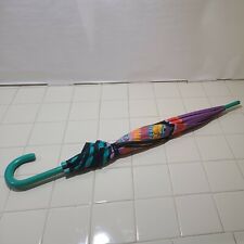 Paraguas de colección Laurel Burch con bastón arco iris gato primos ¡dosel abierto automático!¡! segunda mano  Embacar hacia Argentina
