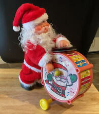 Bajo y platillos de juguete de Papá Noel con pilas de colección solo exhibición segunda mano  Embacar hacia Argentina