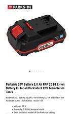 Parkside 20v battery for sale  Ireland