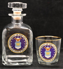 Used, USA Dept of the Air Force Logo Decanter and Whiskey Glass for sale  Shipping to South Africa