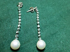 Orecchini brillanti perla usato  Genova