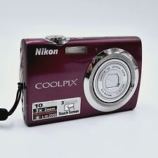 Câmera Digital Nikon Coolpix S230 10MP 3X Zoom Tela Sensível Ao Toque Funcionando Sem Carregador comprar usado  Enviando para Brazil