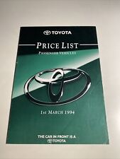 Toyota range price for sale  NEWCASTLE UPON TYNE