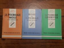 Lot 3 livres PUF Psychologie expérimentale, sociale et histoire. Que sais-je ? d'occasion  Belfort