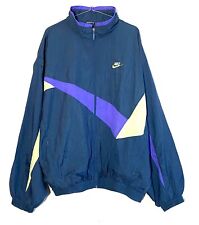 Nike kurtka dresowa vintage lata 90. granatowy fioletowy dres softshell żółty top na sprzedaż  PL