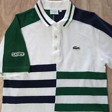 Camisa polo/golfe listrada verde masculina tamanho 3 (pequena) LACOSTE Spot colorblock  comprar usado  Enviando para Brazil