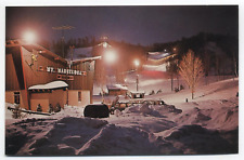 Cartão postal MI ~ Base Lodge at Night MT MANCELONA Michigan c1950's ~ Área de esqui perdida comprar usado  Enviando para Brazil