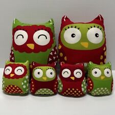 Juego de 6 cojines almohadas decorativas Owl Family. 2 adultos 32x22cm 4 pequeños 12x11 segunda mano  Embacar hacia Argentina
