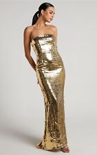 Showpo CHEENA MAXI DRESS - STRAPLESS SEQUIN MERMAID DRESS IN GOLD/SILVER Size 6 for sale  Shipping to South Africa