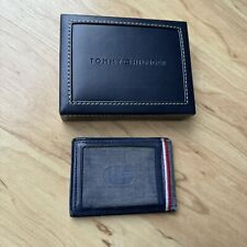 BILLETERA FRONTAL MAGNÉTICA DELGADA TOMMY HILFIGER PARA HOMBRE JEFFERSON CUERO AZUL USADO segunda mano  Embacar hacia Argentina