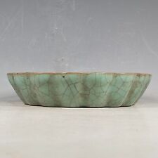 Placa de dragão em forma de melão porcelana 7,4" porcelana antiga dinastia guan forno ru comprar usado  Enviando para Brazil