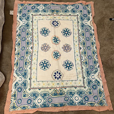 Anthropologie Folkloric Baby Toddler Quilt Crib Stroller Blanket 38" x 50", used for sale  Shipping to South Africa
