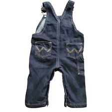 Wrangler Bib Overalls Size 0-3 Months Blue Carpenter Classic Snaps for sale  Shipping to South Africa