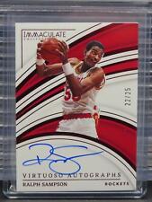 2022-23 Immaculate Ralph Sampson Red Virtuoso autógrafos autografados #22/25 Rockets comprar usado  Enviando para Brazil