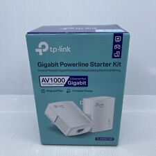 Kit inicial adaptador Ethernet Powerline TP-Link - porta Gigabit AV1000 caixa aberta comprar usado  Enviando para Brazil