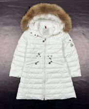 Auth Dziewczęca kurtka puchowa MONCLER Nantes Moka Futro Biała puchowa płaszcz - 8 lat 128cm na sprzedaż  PL