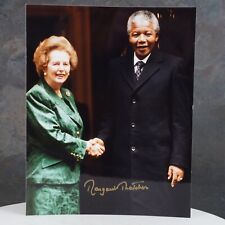 ^ (B5) Margaret Thatcher & Nelson Mandela Signed Autographed 8x10 Photo w/ COA for sale  Shipping to South Africa