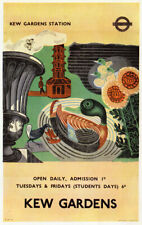 Kew Gardens tube poster Edward Bawden vintage print 1946 in 11 x 14 inch mount for sale  BARNSLEY
