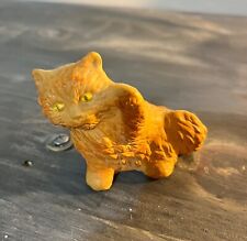 "Estatuilla de gato vintage de cerámica naranja de 3"" años 80"  segunda mano  Embacar hacia Argentina