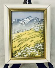 Porsgrund arte emoldurada azulejo de campo florido por Jan Harr 15x12cm Noruega comprar usado  Enviando para Brazil