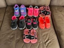Lote de 7 zapatos y sandalias de tenis Nike Croc para bebés niñas niños pequeños ¡MIRA!  Tallas 4-7, usado segunda mano  Embacar hacia Argentina