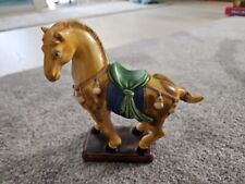 Vintage Chinese Tang War Horse Sancai Tri Color Glaze Pottery 6" Tall for sale  Shipping to South Africa