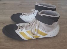 Adidas Mat Hog 2.0 Leather Wrestling Shoes (Men's 9 White Black Gold) for sale  Shipping to South Africa