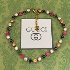 Gucci Vintage Color Diamante Collar Conjunto Colorido Cristales Swarovski Colgante segunda mano  Embacar hacia Mexico