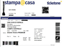 Biglietti internazionali tenni usato  Roma
