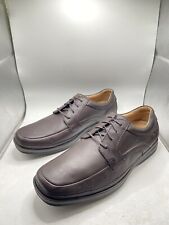 Clarks Active Air Brown Leather Shoes Lace Up Extra Wide UK Size 9.5H Men’s for sale  Shipping to South Africa