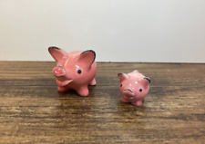 Mini estatuetas de porco vintage de cerâmica rosa para mãe e bebê Goebel Alemanha Ocidental comprar usado  Enviando para Brazil