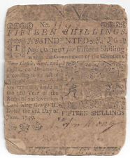 Usado, Nota colonial de 15 chelines de Delaware 1759 impresa por Benjamin Franklin & D. Hall segunda mano  Embacar hacia Argentina