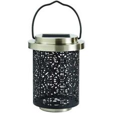 NEW Hampton Bay 15 Lumens LED Medium Metal Outdoor Solar Table Lantern for sale  Shipping to South Africa