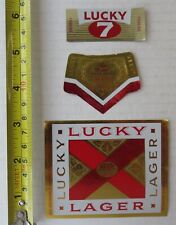 (3) VINTAGE VARIOUS LUCKY LAGER BEER LABELS       (INV35668) for sale  Shipping to Canada