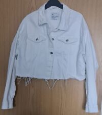 primark white denim jacket for sale  POULTON-LE-FYLDE