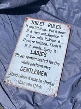 Toilet rules retro for sale  OSWESTRY