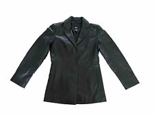 s jacket leather black women for sale  Meridian