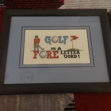 Golf crossstitch picture for sale  STIRLING