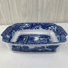 Horno de panadería rectangular italiano azul a mesa Spode Inglaterra 12""x 9"" S3447-V segunda mano  Embacar hacia Mexico