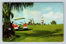Cartão postal antigo de golfe, campo de golfe, carrinho de golfe, Flórida, usado comprar usado  Enviando para Brazil