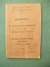 Règlement mitrailleuse browni d'occasion  Tréguier