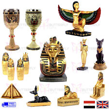 Figuras decorativas coleccionables del Antiguo Egipto adornos pirámides de basto dorado segunda mano  Embacar hacia Mexico