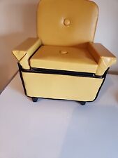 Cadeira porta-cigarro vintage meados do século única vinil amarelo preto década de 1950 comprar usado  Enviando para Brazil