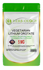 Suplemento de cápsulas de orotato de lítio 5mg vendedor do Reino Unido herbologia amigável a vegetarianos comprar usado  Enviando para Brazil