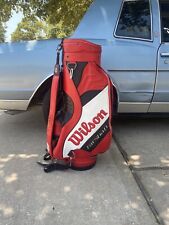 Vintage Wilson Staff Fat Shaft Red Staff Cart Golf Club Bag 6 Way 35" for sale  Shipping to South Africa