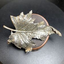 VTG Solid Sterling Silver 925 Exquisite Leaf Design Brooch Size 3'' Length for sale  Shipping to South Africa