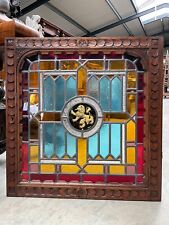 Usado, Excepcional painel de porta de vitral antigo com leão (1) comprar usado  Enviando para Brazil
