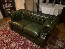 Antique green leather for sale  LONDON